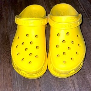 Authentic Yellow Bae Crocs (Platform)